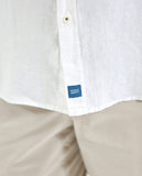Camisa Casual 100% Linho em Branco