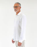 Camisa Casual 100% Linho em Branco