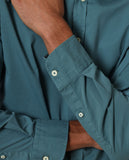 Camisa Casual 100% Algodão em Verde Escuro