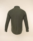Camisa Casual 100% Algodão em Verde Seco