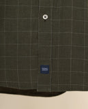 Camisa Casual 100% Algodão em Verde Seco
