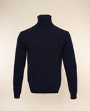 Camisola Gola Alta em Azul Escuro