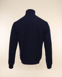 Camisola Gola Alta em Azul Escuro