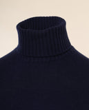 Camisola Gola Alta em Azul Escuro