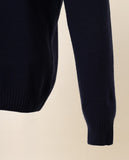Camisola Gola Alta em Azul Escuro