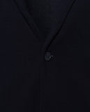 Casaco de Malha 100% Lã Merino em Azul Escuro
