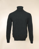 Camisola Gola Alta em Verde Escuro