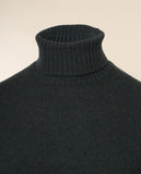 Camisola Gola Alta em Verde Escuro