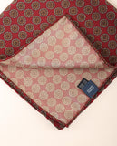 Lenço de Bolso 100% Seda em Bordeaux Escuro