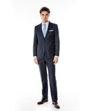 Blue Suit Regular plain 100% Flece wool