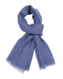 Echarpe 100% Linho em Azul Escuro