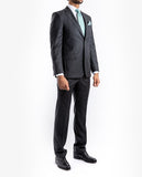 Dark Grey Suit Regular Plain 100% Wool