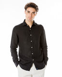Black Casual Shirt 100% Linen