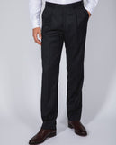 Grey Classic Trousers Regular 100% Flece wool