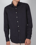 Camisa Casual 100% Algodón en Negro