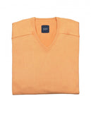 Dark Orange V Neck Sweater 100% Cotton