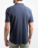 Camisa Casual 100% Algodón en Azul Oscuro