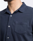 Camisa Casual 100% Algodón en Azul Oscuro