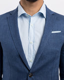 Casaco Casual 100% Linho em Azul