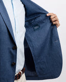 Casaco Casual 100% Linho em Azul