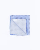 Lenço de Bolso 100% Seda em Azul Claro