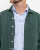 Camisa Casual 100% Algodón en Verde Oscuro