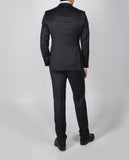 Traje Soft Slim 100% Lana Virgem Liso en Gris Oscuro