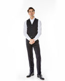 Dark Blue Vest Plain 100% Wool
