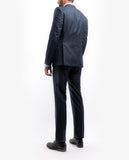 Blue Suit Soft Slim Micro Design 100% Wool