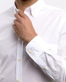 Camisa Casual 100% Algodão em Branco