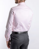 Camisa Clássica 100% Algodão em Côr de Rosa Claro