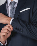 Blue Suit Regular Birdseye 100% Wool