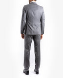 Fato Soft Slim 100% Lã Virgem Espinhado em Cinzento