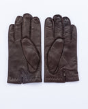 Guantes 100% Piel en Marrón Oscuro