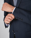 Dark Blue Suit Soft Slim End-On-End 100% Wool
