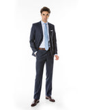 Blue Suit Regular Plain 100% Flece wool