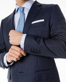 Blue Suit Regular Plain 100% Flece wool