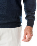 Dark Blue Crew Neck Sweater 100% Linen