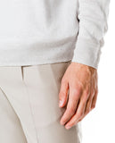 Light Grey Crew Neck Sweater 100% Linen
