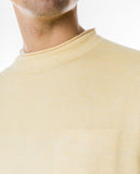 Light Yellow Crew Neck Sweater 100% Linen
