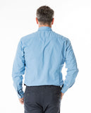 Camisa Casual 100% Algodão em Azul Petróleo