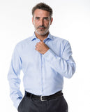 Camisa 100% Algodón en Azul Claro
