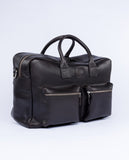 Bolsa de Viaje 100% Piel en Marrón Oscuro