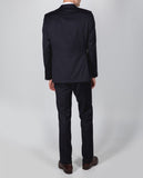 Dark Blue Suit Soft Slim plain 100% Flece wool