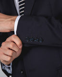 Dark Blue Suit Soft Slim Plain 100% Flece wool