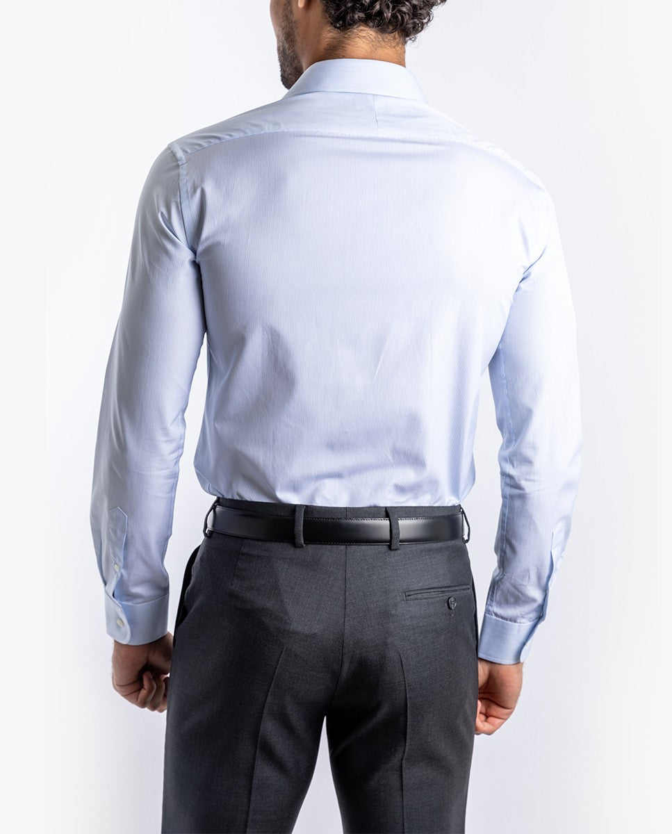 Camisa 100% Algodón en Azul Claro