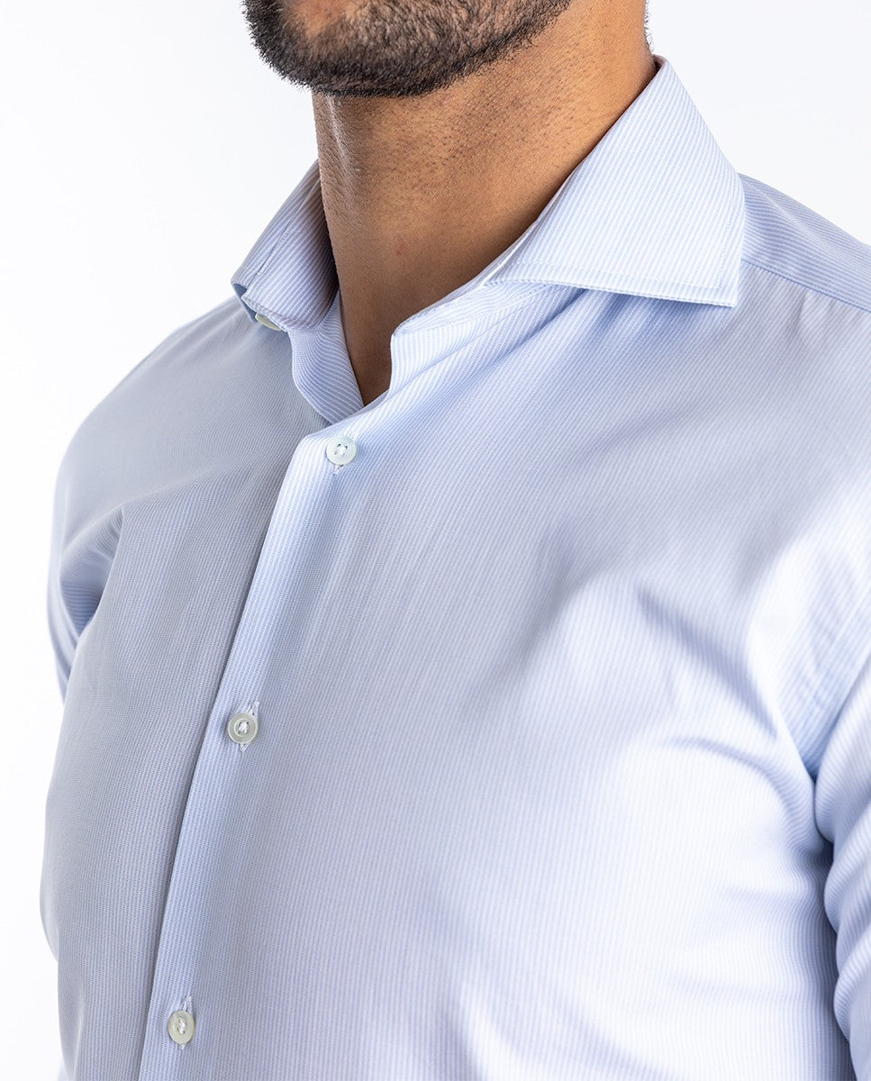 Camisa 100% Algodón en Azul Claro