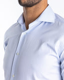 Camisa 100% Algodón en Azul Claro