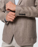 Casaco Casual 100% Linho em Bege Claro