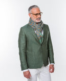 Casaco Casual 100% Linho em Verde Seco
